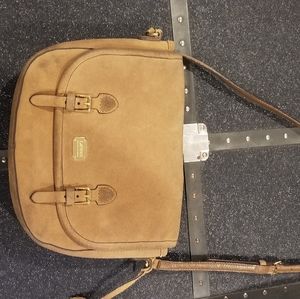 Crossbody, suede, Ralph Lauren bag.